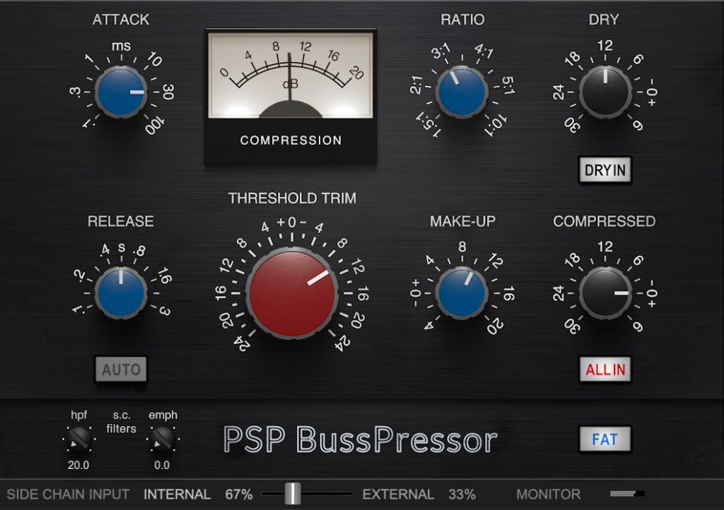 VCA压缩-PSP BussPressor_v2.0 -X-调音师资源网-混音-效果器-编曲-效果器-音源-宿主-采样AudioXu资源网